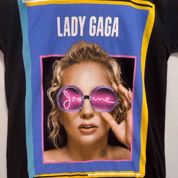 Lady Gaga Joanne World Tour 2017 Shirt Size Medium 2 Sided With Dates - Picture 5 of 12